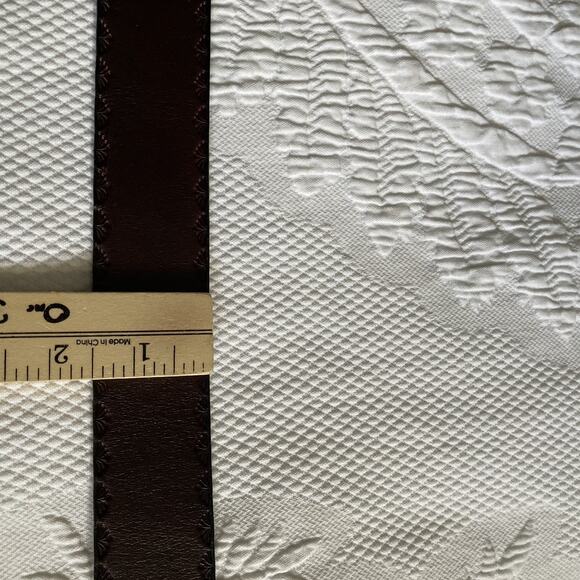 FOSSIL Brown Leather Belt Embossed Studded Southwest western boho Women's Medium - Picture 11 of 15